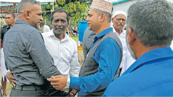  ?? Photo: DEPTFO News ?? Minister for Industry, Trade, Tourism, Lands and Mineral Resources Faiyaz Koya outside the Jame Mosque in Maururu, Ba on December 3, 2017.