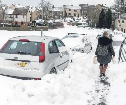  ?? Picture: Steven Brown. ?? Cardenden was hit hard by snow and blizzards.