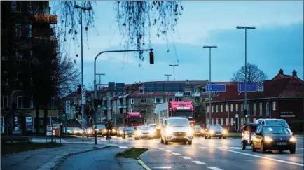  ?? ?? Trafikken på Marselis Boulevard i Aarhus. Arkivfoto: Marie Ravn
