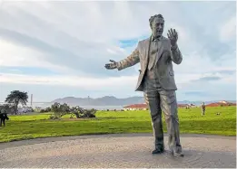  ?? KARL MONDON/STAFF ?? A statue of Congressma­n Phillip Burton, a proponent of the Golden Gate National Recreation Area, stands at Fort Mason in San Francisco.