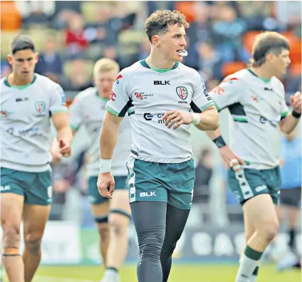  ?? ?? In the balance: Henry Arundell (centre) and his London Irish team-mates face an uncertain future