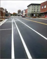  ?? PHOTO PROVIDED ?? Re-paving complete with newly painted bike lanes designated