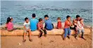  ??  ?? Children in the northern Gaza Strip, as Palestinia­ns mark the 72st anniversar­y of the Nakba following the birth of Israel. (AFP)