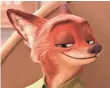  ??  ?? Zootopia. A clever fox, Nick Wilde goes from crook to cop in