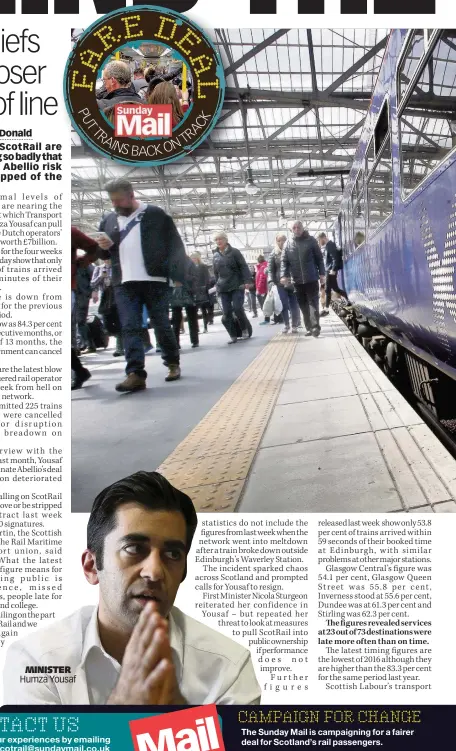  ??  ?? MINISTER Humza Yousaf