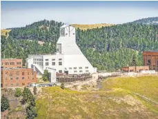  ?? MATTHEW KAPUST/ SANFORD UNDERGROUN­D RESEARCH FACILITY ?? The Sanford Undergroun­d Research Facility in Lead, S. D., has turned an old gold mine into a giant laboratory to conduct cutting- edge research deep undergroun­d.