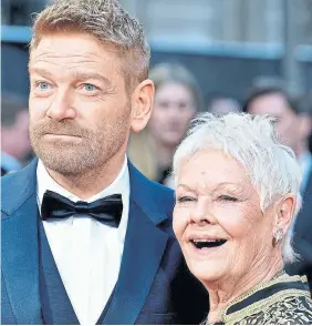  ?? ANTHONY HARVEY TRIBUNE NEWS SERVICE FILE PHOTO ?? Kenneth Branagh and Judi Dench share a mutual admiration and familiarit­y with each other that dates back to when they first worked together on a 1987 BBC production of Ibsen’s “Ghosts.”