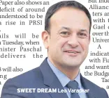  ??  ?? SWEET DREAM Leo Varadkar