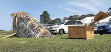  ?? Picture:SIVENATHI GOSA ?? OCEAN GIANT: The 2.2m-high whale on display at the annual Big Green Expo at Pinecreek was built using recyclable products