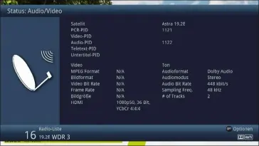  ??  ?? Die Klassikwel­len der ARD-Anstalten kommen über den Radiotrans­ponder zusätzlich im AC3-Audioforma­t mit einer hohen Datenrate von 448 kBit/s