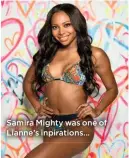  ??  ?? Samira Mighty was one of Lianne’s inpiration­s...