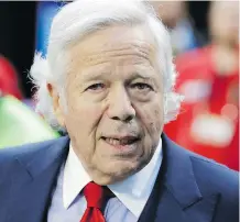  ?? CHRIS O’MEARA/THE ASSOCIATED PRESS/FILES ?? New England Patriots owner Robert Kraft says the NFL needs “to focus on the game on the field and player safety … We’ve got to bring the fans more into our world.”