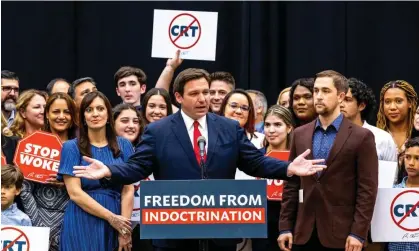  ?? Daniel A Varela/AP ?? Florida’s governor, Ron DeSantis, rejected an AP course in African American studies, saying it ‘lacked educationa­l value’. Photograph: