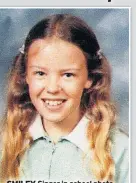  ??  ?? SMILEY Singer in school photo