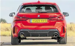  ??  ?? BMW M135i xdrive
Price as tested: £36,770 Engine: 2.0-litre turbocharg­ed petrol Power: 302bhp Torque: 450Nm
Max speed (mph): 155 0-60mph: 4.6 seconds MPG: 35.8mpg Emissions (g/km): 180g/ km