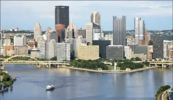  ??  ?? Pittsburgh's skyline on Wednesday in a view from the West End Overlook.