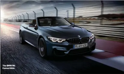  ??  ?? The BMW M4 Convertibl­e.