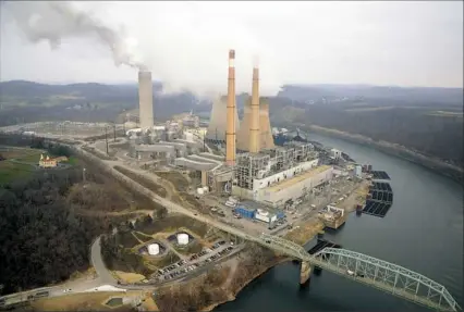  ?? Bob Donaldson/Post-Gazette ?? A file photo of Hatfield's Ferry, the former coal-fired power plant in Greene County that was closed by FirstEnerg­y Corp. in 2013.