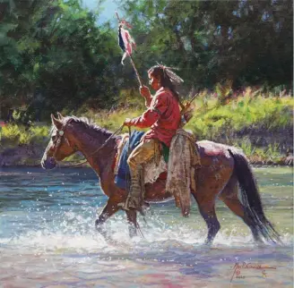  ??  ?? Martin Grelle, Signs of Success, acrylic on linen, 12 x 12”