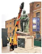  ??  ?? GONE Slave owner statue is taken down