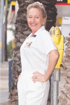  ??  ?? The first Gold Coast Meter Maid Annette Bryant (nee Welch) at Surfers Paradise in 2000.