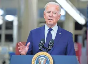  ?? EVAN VUCCI/AP ?? President Joe Biden offered a compromise on corporate taxes.