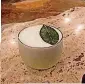  ??  ?? Coca Leaf Pisco Sour