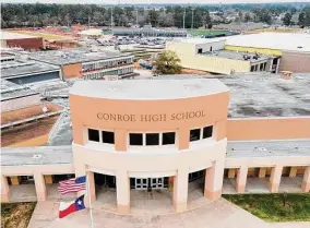  ?? Jason Fochtman/Staff photograph­er ?? Conroe High School is undergoing part of a 4½-year, $145 million project to consolidat­e and upgrade the campus by December 2025.