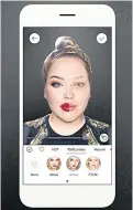  ??  ?? The MakeupPlus app.