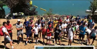  ?? (Photos C. G.) ?? Les jeunes stagiaires sont attentifs aux conseils des animateurs avant le départ de l’épreuve VTT.