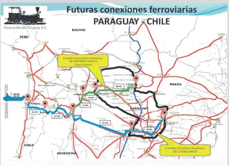  ??  ?? El Ferrocarri­l Bioceánico Central es parte del futuro corredor ferroviari­o de 2.800 km de extensión de costa a costa.