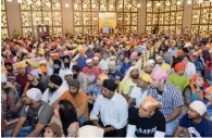 ?? Supplied photo ?? About 60,000 people attended a gathering in Dubai to celebrate 550th birth anniversar­y of Guru Nanak . —