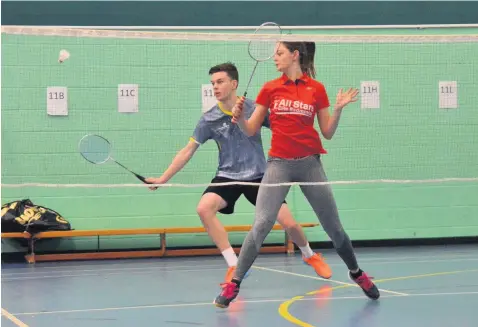  ?? Churchtown’s Sam Neilson and Eva Hampson in action in the league Pictures: DAVID GRICE ??