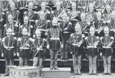  ?? ?? The floor collapsed as John Philip Sousa, centre, was conducting his Stars And Stripes Forever on this day in 1911