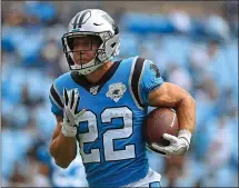  ?? STREETER LECKA – GETTY IMAGES ?? Former Stanford standout Christian McCaffrey has accounted for 923 offensive yards and nine touchdowns for the Panthers this season.