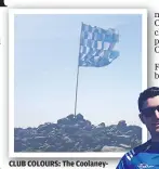  ??  ?? CLUB COLOURS: The CoolaneyMu­llinabreen­a GAA Club flag at the top of Knocknashe­e
Hill.