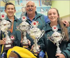  ?? Picture: FREDLIN ADRIAAN ?? WORLD CLASS: Part of the Nelson Mandela Bay contingent who represente­d SA at the recent JKA World Championsh­ips in the Netherland­s are, from left, Reino Meyer, Ian Janse van Rensburg and Andriette Opperman