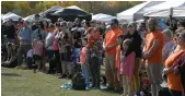  ?? ?? Just some of the hundreds of visitors who took in the Every Child Matters pow wow on Saturday.