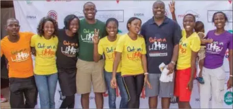  ??  ?? Members of The Irede Foundation with some guests during the ‘Out on a Limb’ walk in Lagos… recently