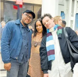  ?? ?? American fashion designers Christophe­r John Rogers (left) and Henry Zankov were out to support their peer, Rachel Scott, at her Monday evening NYFW fall/winter 2024 presentati­on.