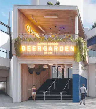  ??  ?? An artist’s impression of the new-look Surfers Paradise Beer Garden.