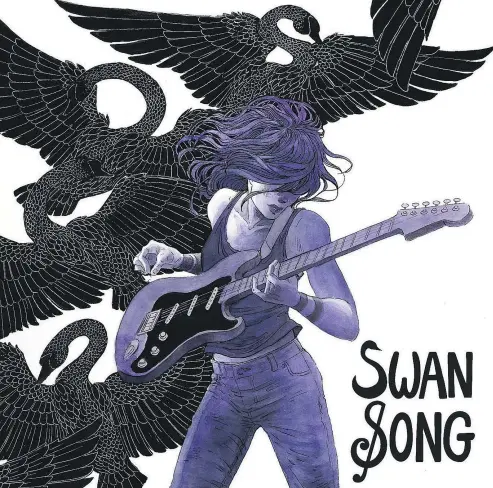  ??  ?? The cover of Swan Song, Cloudscape comics’ compendium, was put together by Renee Nault.