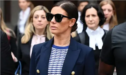  ?? Photograph: Kate Green/Getty Images ?? Rebekah Vardy leaving court on Thursday.