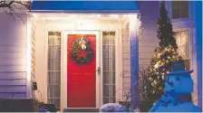  ??  ?? Putting lights on timers — even your exterior Christmas lights — will help to convince thieves that somebody’s home.