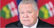  ?? NATHAN DENETTE THE CANADIAN PRESS ?? Ontario Premier Doug Ford and his fellow premiers need to step up when it comes to paid sick days in a pandemic.