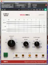  ?? ?? As a brickwall limiter, the Weiss MM1 has neither attack nor release controls