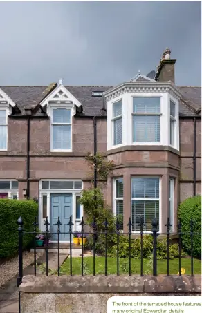  ??  ?? The front of the terraced house features many original Edwardian details