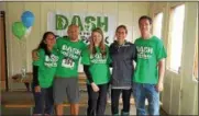  ?? PHOTO PROVIDED ?? A race to raise money for the park included the Dash for the Dog Park team, consisting of Karissa Desofi, Eric Spaulding, Jennifer McDonald, Courtney Gelish and Andy Damon.