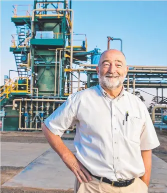  ??  ?? HOPEFUL: Trevor Bayley, chief operating officer of Green Distillati­on Technologi­es, says he is optimistic of securing funding for a planned Toowoomba tyre recycling plant.