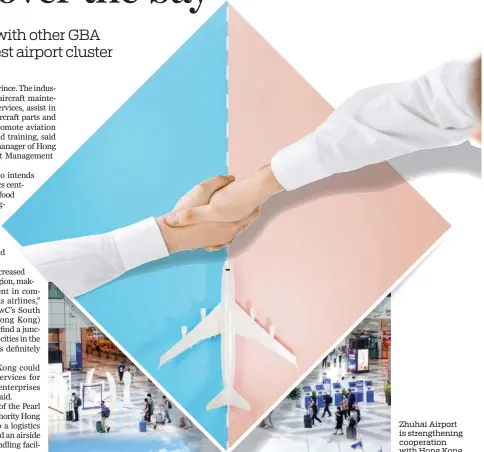  ?? PROVIDED TO CHINA DAILY ?? Zhuhai Airport is strengthen­ing cooperatio­n with Hong Kong Internatio­nal Airport to better integrate the former’s mainlandfo­cused aviation network with HKIA’s worldwide links.